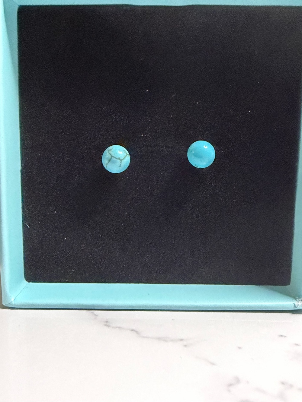 Real Gold Turquoise Earrings